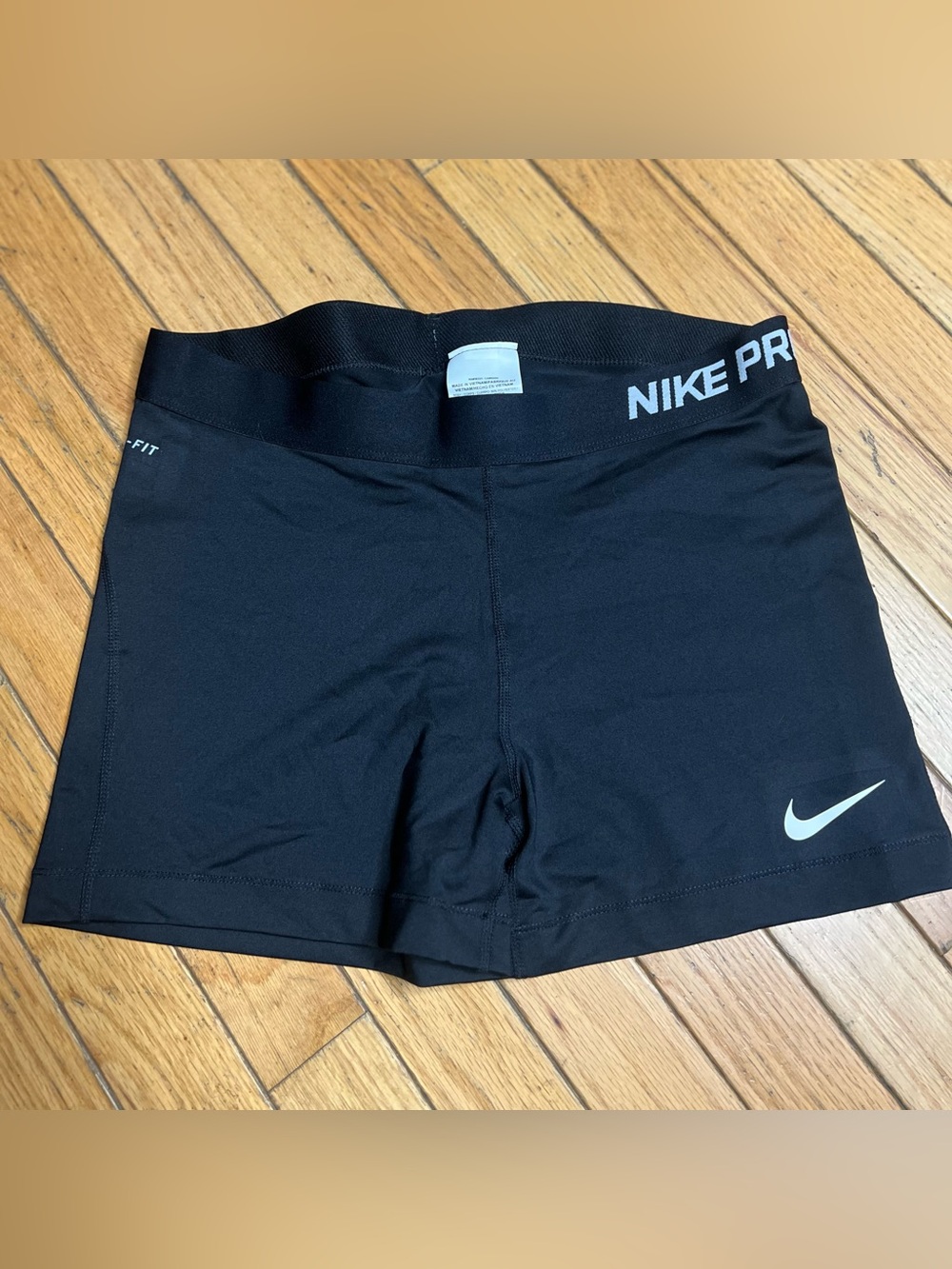 Nike Pro dri fit Women’s Black Compression Shorts XL Pull On Stretch workout log